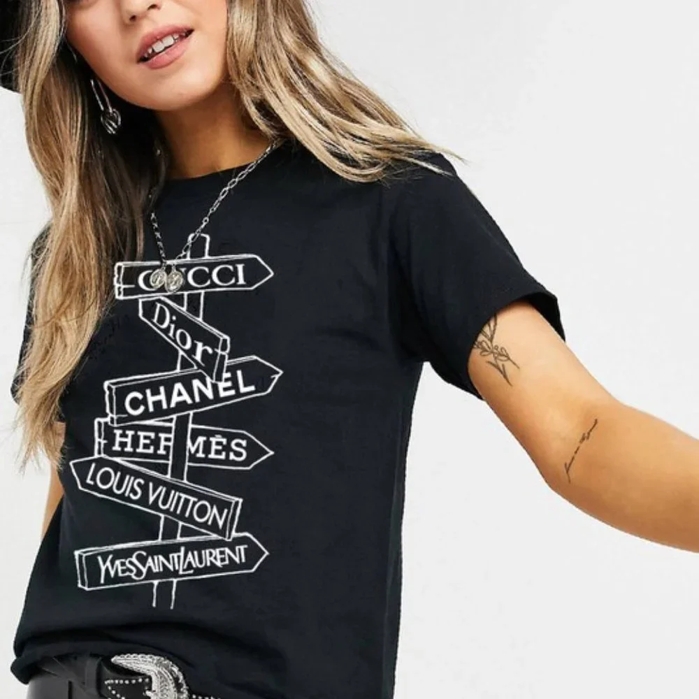 Black Luxury Brand Tee - Picture 2 of 2